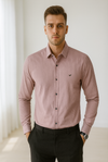 Dusty Rose Striped Formal Shirt