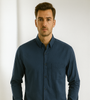 Solid Navy Blue Formal Shirt