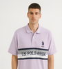 U.S. Polo Assn. Lilac Polo T-Shirt with Stripes