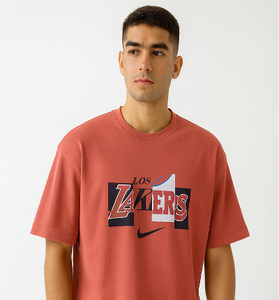 Red Los Angeles Lakers Graphic T-Shirt