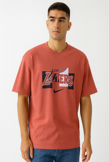 Red Los Angeles Lakers Graphic T-Shirt
