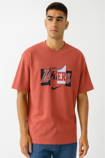 Red Los Angeles Lakers Graphic T-Shirt