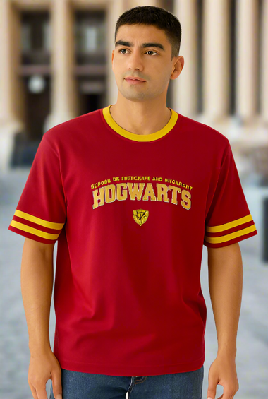 Hogwarts Maroon Graphic Tee