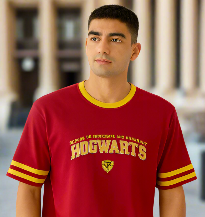 Hogwarts Maroon Graphic Tee