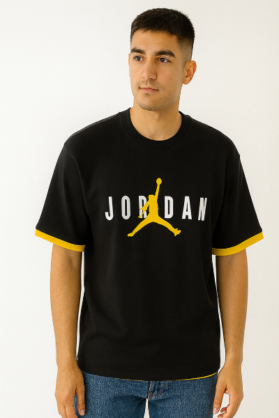 Jordan Black & Yellow Trim Tee