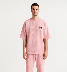 Dusty Pink Ribbed Co-ord Set