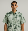 Green Abstract Short-Sleeve Shirt