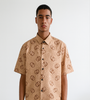 Beige Monogram-Style Printed Shirt