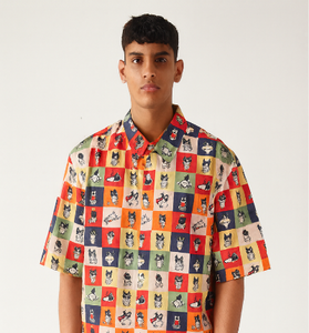 Multicolor Cartoon Patch Shirt