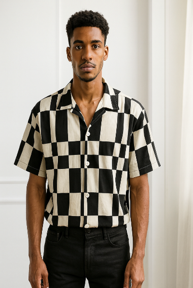 Classic Black &amp; White Checkerboard Shirt