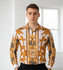 Men’s Baroque Gold Ornamental Print Shirt