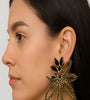 Sparkling Floral Statement Earrings