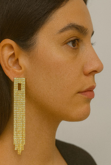 Glamorous Geometric Cascade Earrings