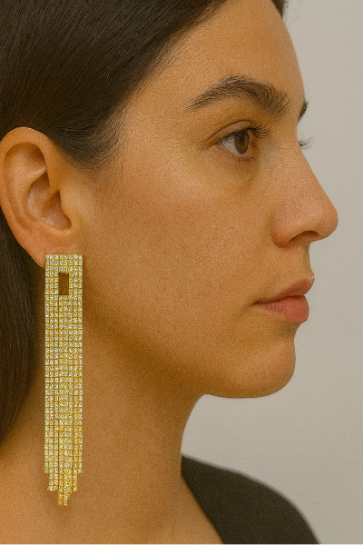 Glamorous Geometric Cascade Earrings