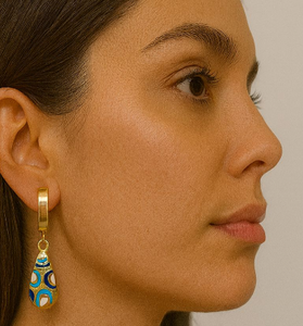 Boho Chic Enamel Drop Earrings
