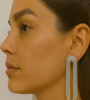 Silver Crystal Waterfall Statement Earrings