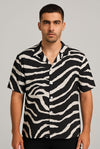 Men’s Black & White Zebra Print Shirt