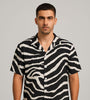 Men’s Black & White Zebra Print Shirt