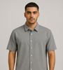 Grey Graphic Back Short Sleeve Shirt
