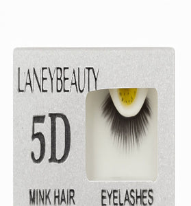 LaneyBeauty 5D Mink Hair Eyelashes – Silver Edition