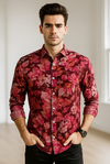 Men printed Tencil Slim Fit Casual Shirt