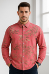 Men printed Tencil Slim Fit Casual Shirt
