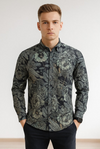 Men printed Tencil Slim Fit Casual Shirt