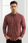 Men printed Tencil Slim Fit Casual Shirt