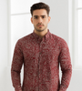 Men printed Tencil Slim Fit Casual Shirt