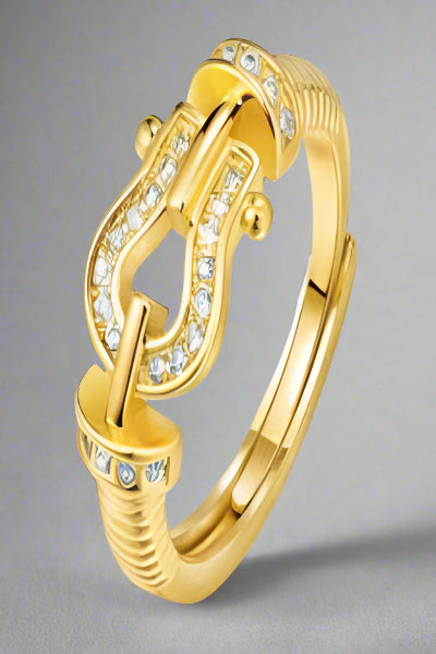 Elegant Gold Buckle Ring
