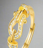 Elegant Gold Buckle Ring