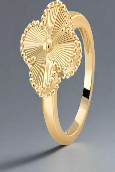 Classic Floral Gold Ring