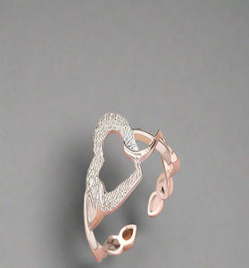 Open Heart Crystal Ring