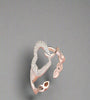 Open Heart Crystal Ring