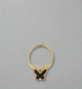Black Butterfly Accent Ring