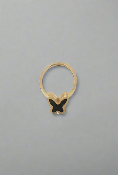 Black Butterfly Accent Ring