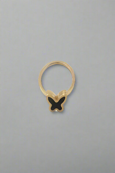Black Butterfly Accent Ring
