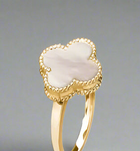 White Clover Statement Ring