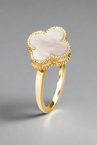 White Clover Statement Ring