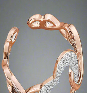 Rose Gold Heart Chain Ring