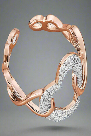 Rose Gold Heart Chain Ring