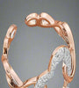 Rose Gold Heart Chain Ring