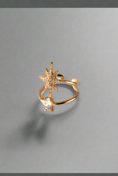 Delicate Starburst Open Ring