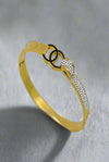 Gold Designer Buckle Bracelet