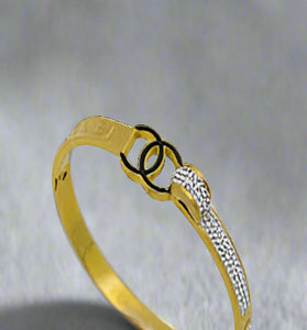 Gold Designer Buckle Bracelet