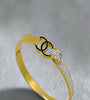 Gold Designer Buckle Bracelet