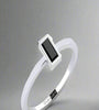 Oval Black Stone Minimalist Ring