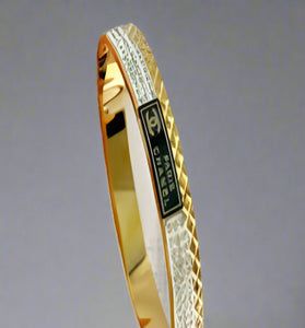 Premium Gold Crystal Chanel-Inspired Bracelet