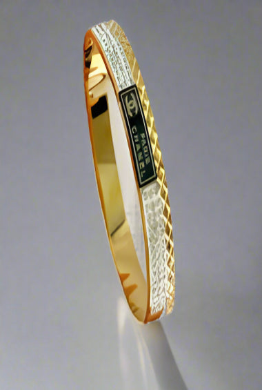 Premium Gold Crystal Chanel-Inspired Bracelet