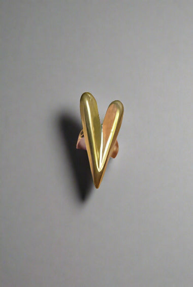 . Bold Gold Heart Statement Ring
